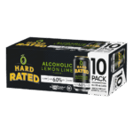 Hard Rated Alcoholic Lemon Lime 6% Cans 10x330ml