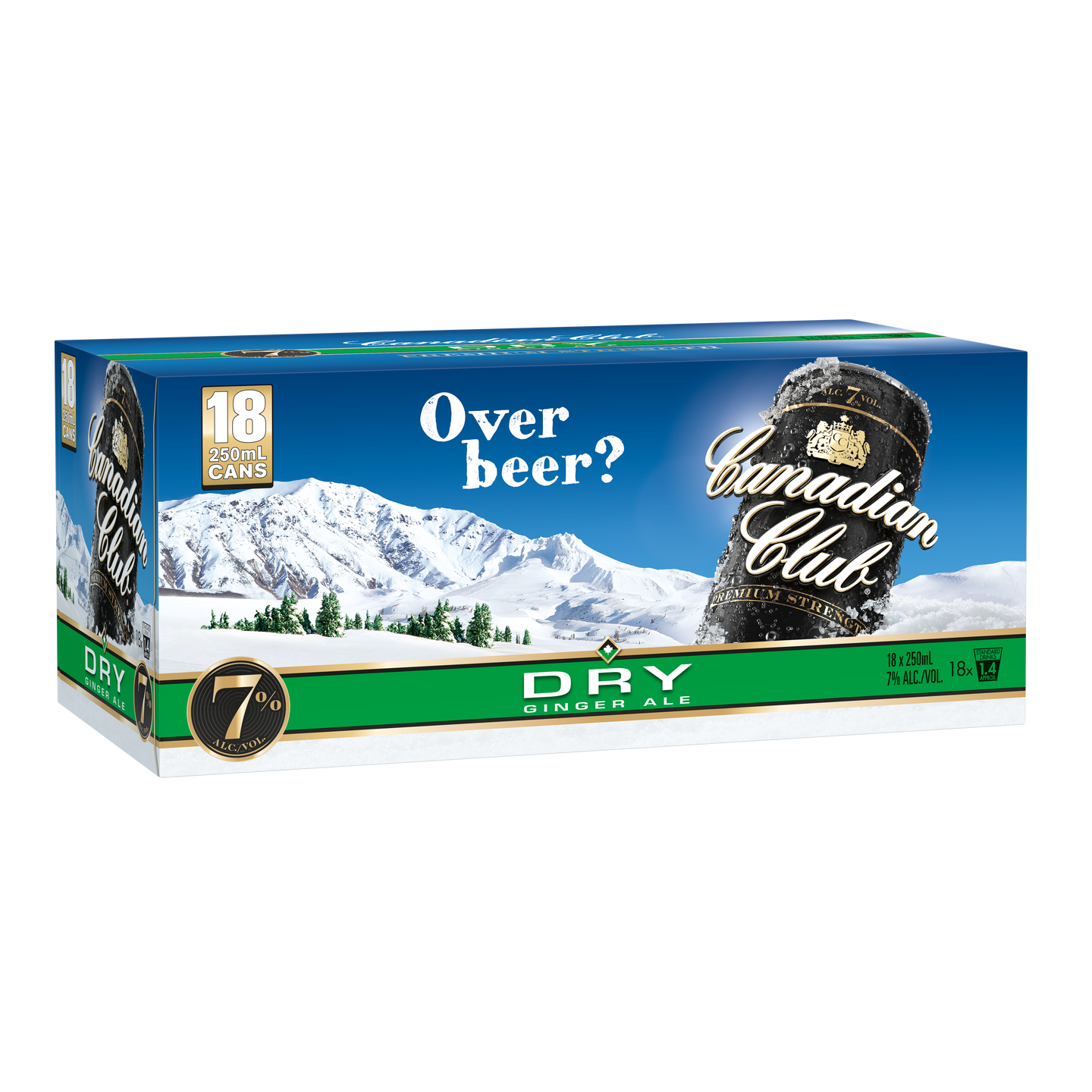 Canadian Club Premium & Dry 7% 18 Pack Cans 250ml Canadian Club Dry 7% 18 Pack Cans 250ml - Image 1