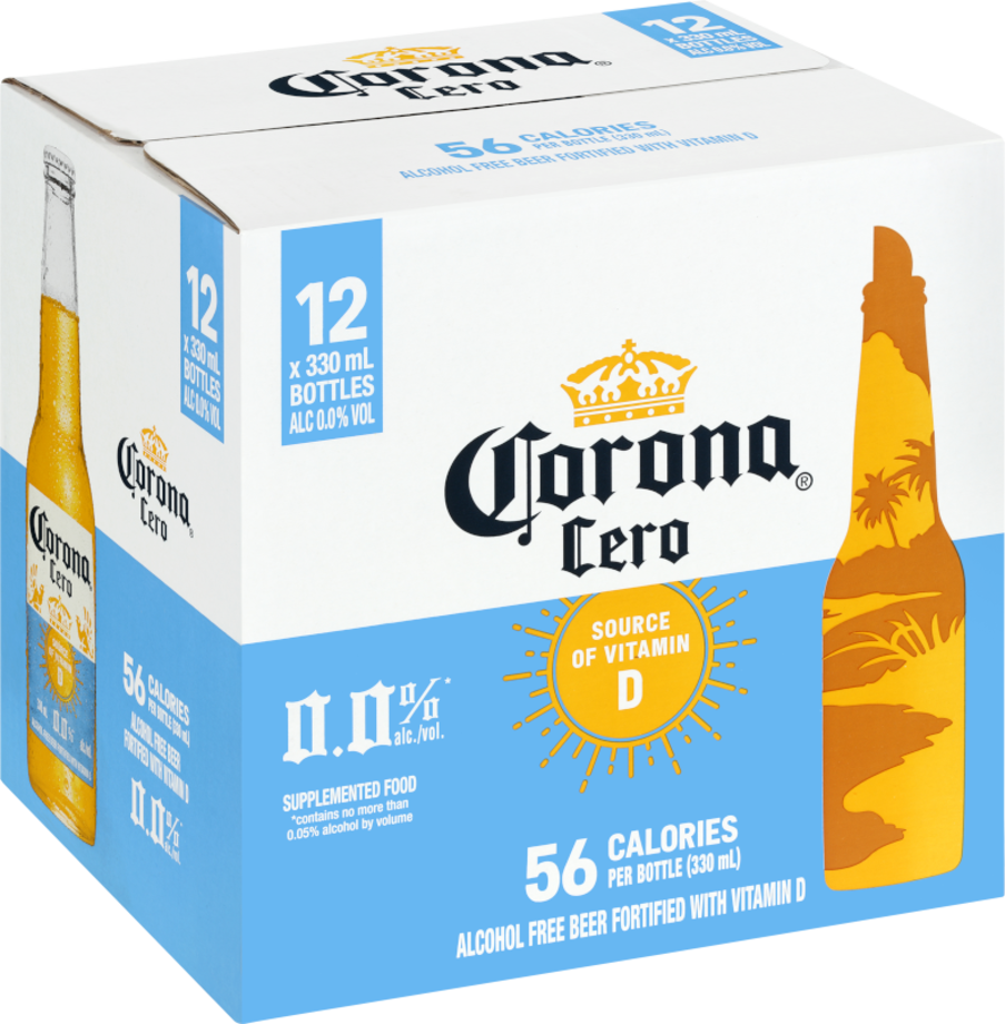 Corona Cero 0% 330mL Bottle 12 Pack Corona Cero 0% 330mL Bottle 12 Pack - Image 1