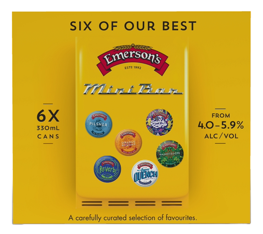 Emerson's Minibar Six 330mL Can 4x6 Pack Emerson's Minibar Six 330mL Can 6 Pack - Image 1