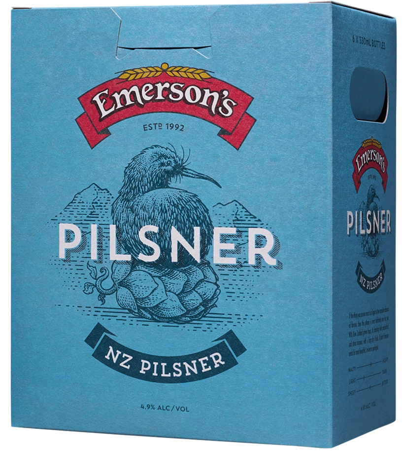 Emerson's Pilsner 330mL Bottle 4x6 Pack Emerson's Pilsner 330mL Bottle 6 Pack - Image 1