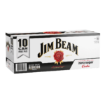 Jim Beam & Cola Zero 4.8% 10 Pack Cans 330ml