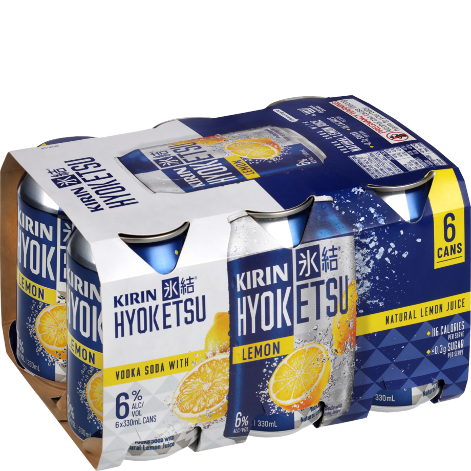 Kirin Hyoketsu Lemon 330mL Can 4×6 Pack Kirin Hyoketsu Lemon 330mL Can 6 Pack - Image 1