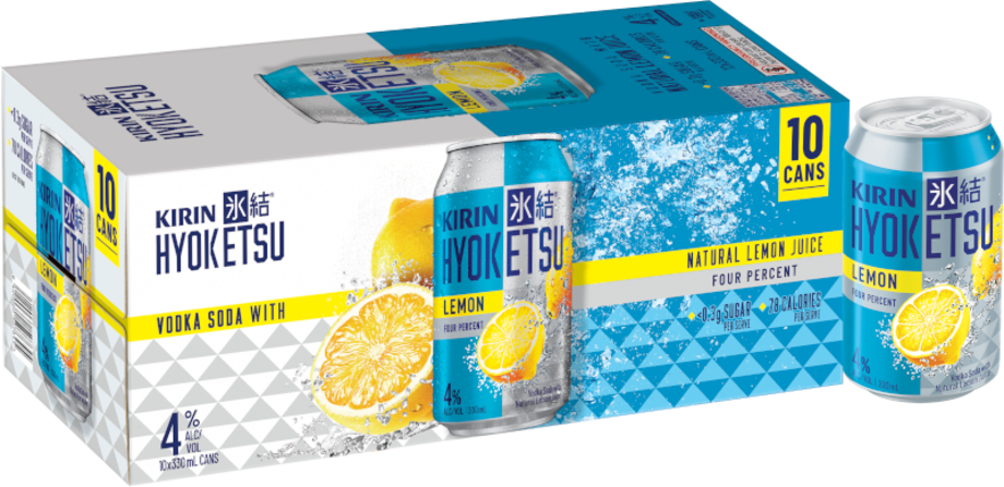 Kirin Hyoketsu Lemon 4% 330mL Can 10 Pack Kirin Hyoketsu Lemon 4% 330mL Can 10 Pack - Image 1