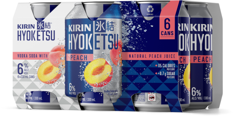 Kirin Hyoketsu Peach 330mL Can 4×6 Pack Kirin Hyoketsu Peach 330mL Can 6 Pack - Image 1