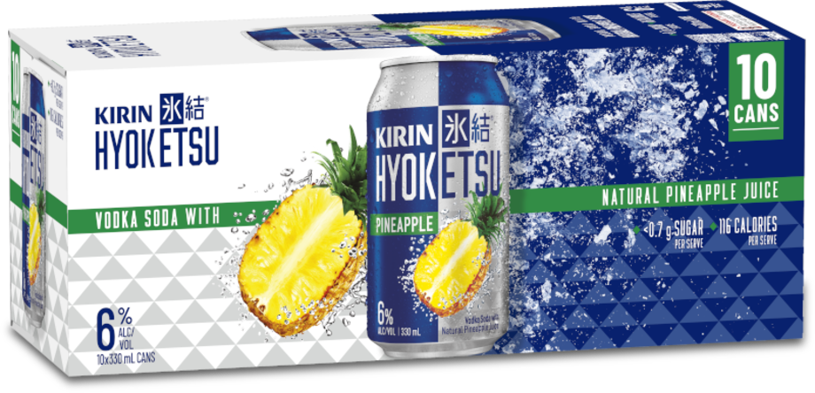 Kirin Hyoketsu Pineapple 330mL Can 10 Pack Kirin Hyoketsu Pineapple 330mL Can 10 Pack - Image 1